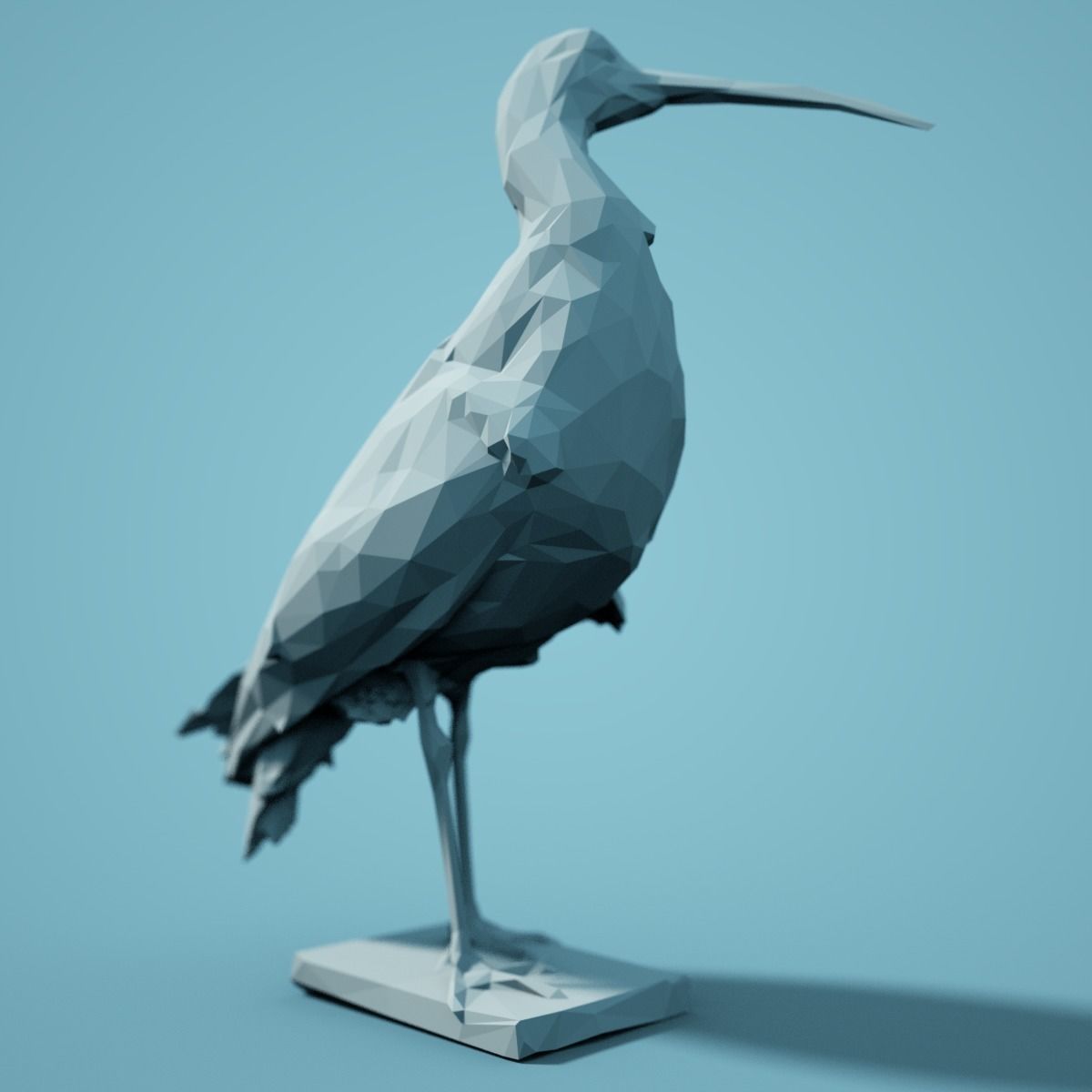 Wulp Low Poly Bird 3D print model_4