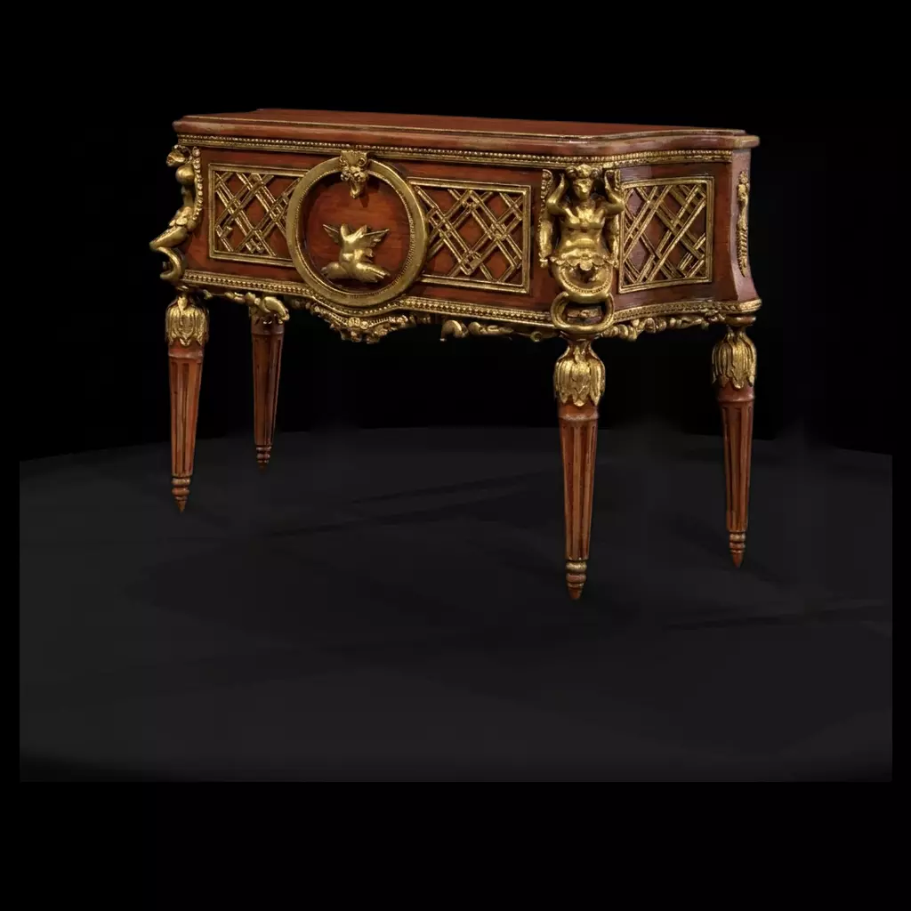 1-87 HO Neoclassical Console Table Printable STL 3D print model