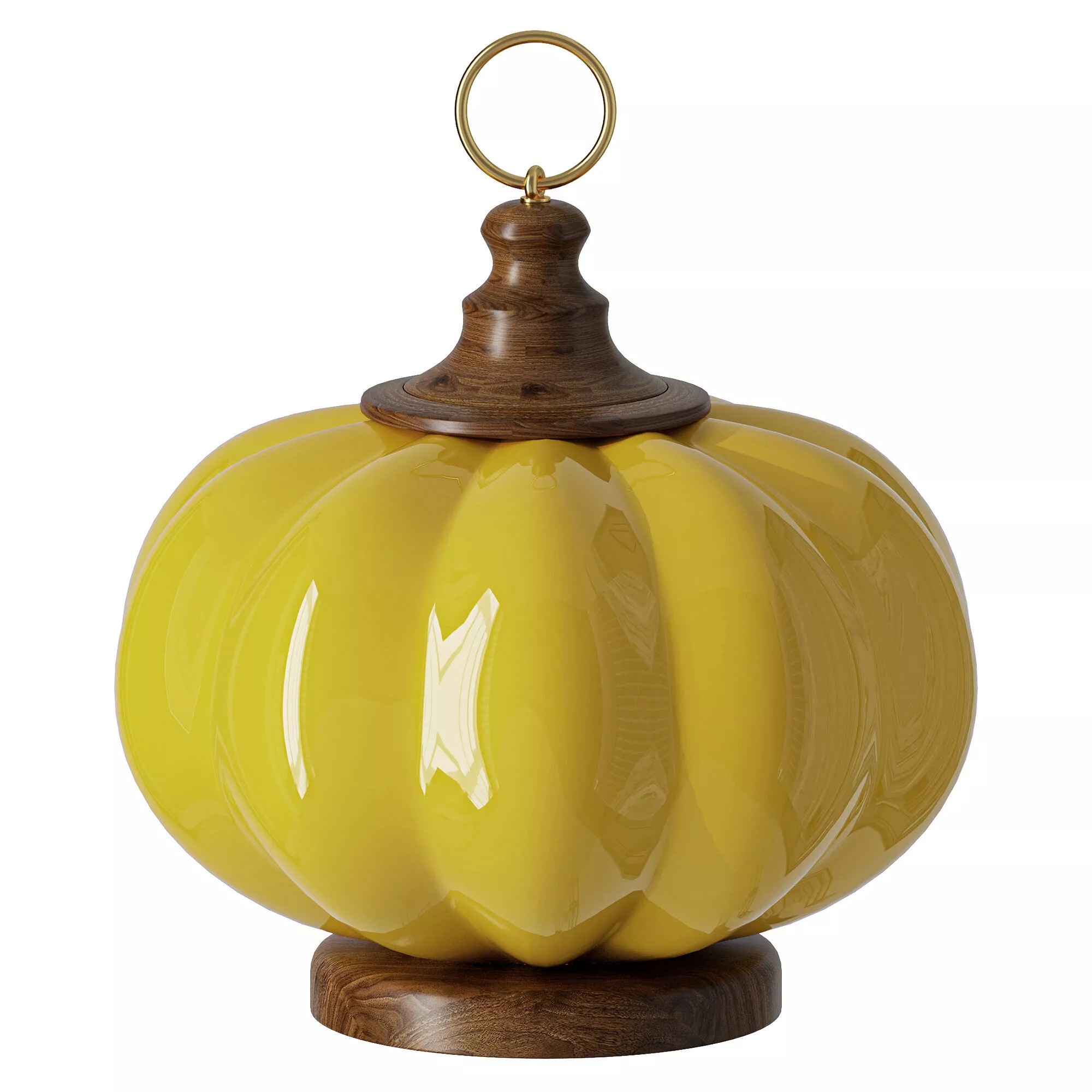 Pumpkin Glass Table Lamp 3D model