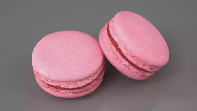 French Macaron Dessert 3D model 4
