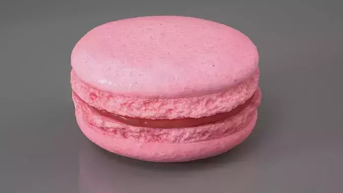 French Macaron Dessert 3D model 3