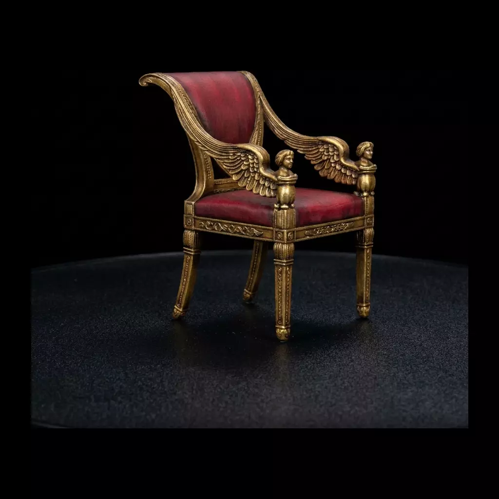 Neoclassical Sphinx Armchair for Dioramas 3D print model