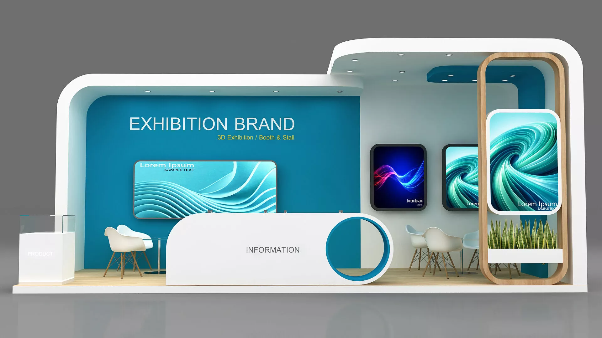 3d exhibition booth stall 3D model