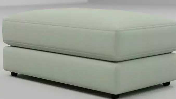 Modern Upholstered Ottoman Footstool 05 Low-poly 3D model 5
