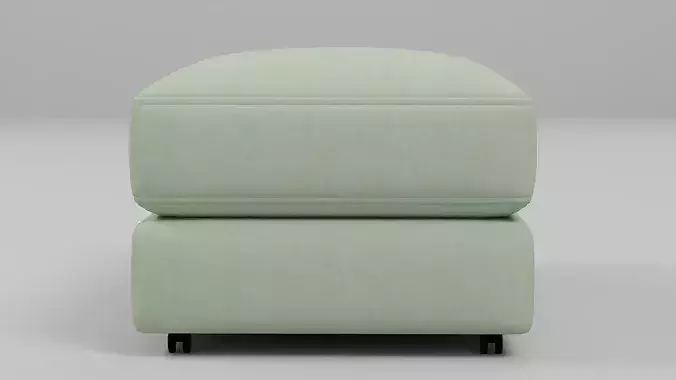 Modern Upholstered Ottoman Footstool 05 Low-poly 3D model 3