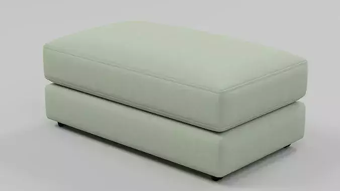 Modern Upholstered Ottoman Footstool 05 Low-poly 3D model