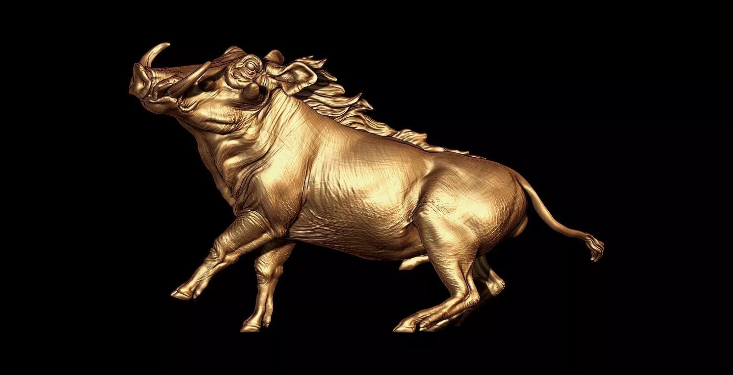 Wild Boar Male High Detailed 3D print model