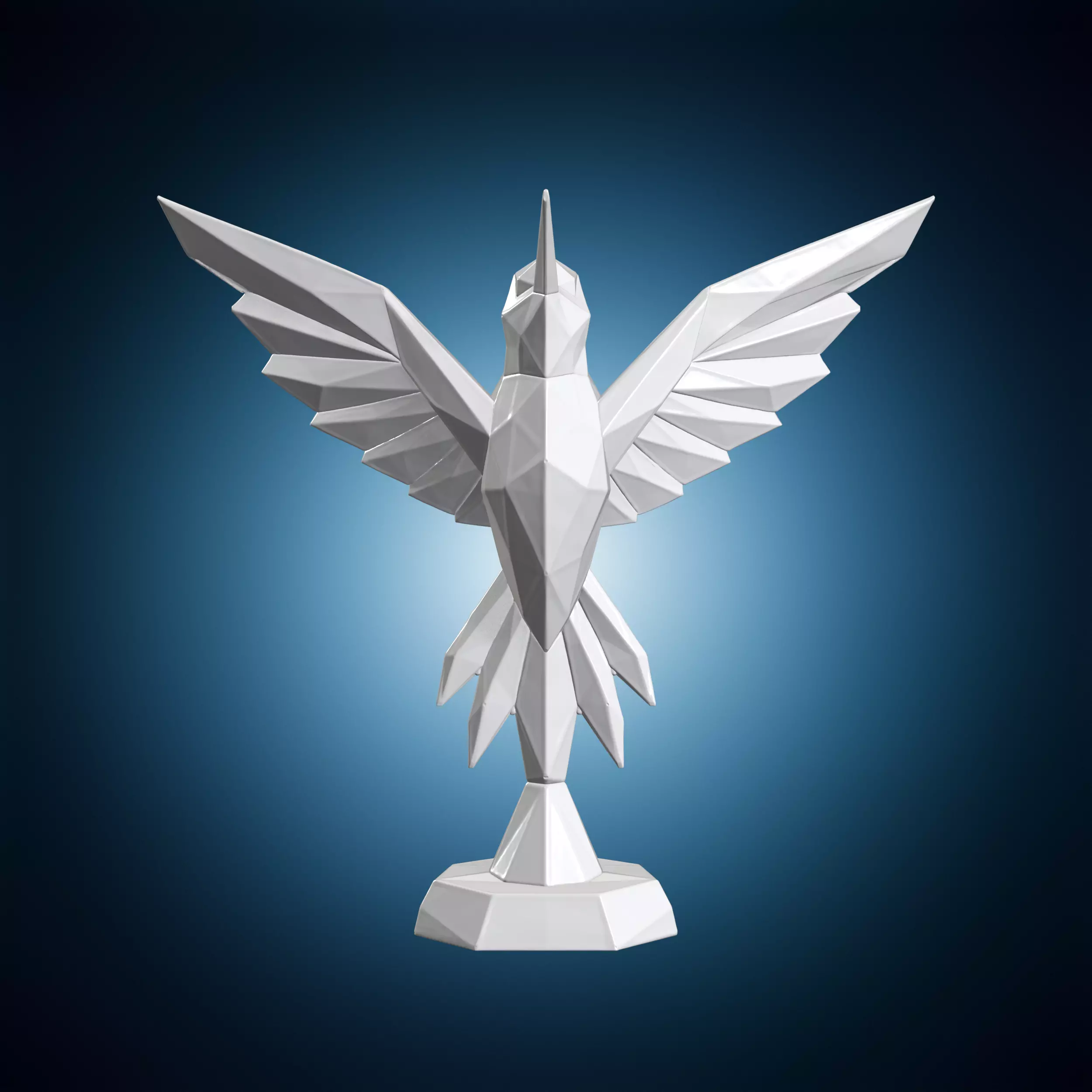 Geometric Low Poly Hummingbird 3D Print Model 3D print model