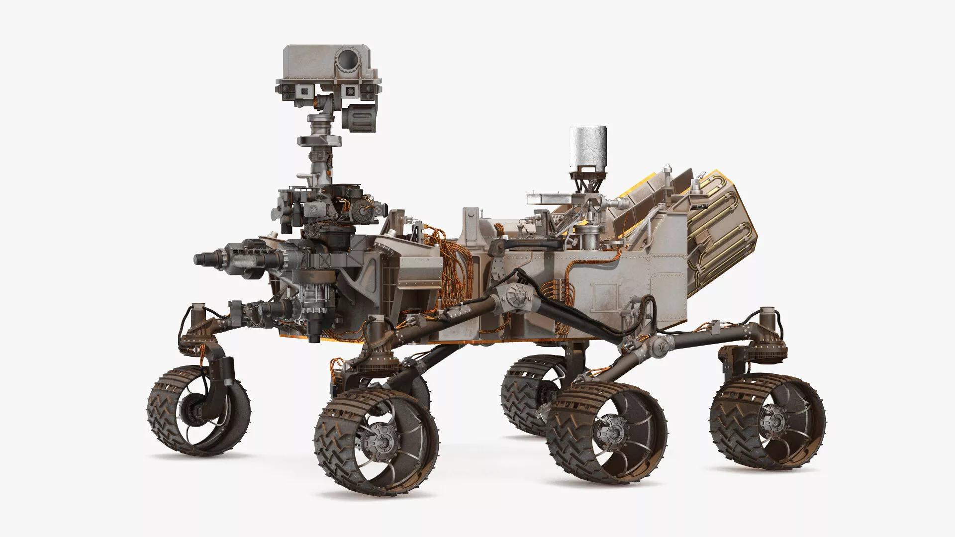 Realistic Mars Exploration Rover Rigged 3D model