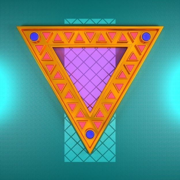 5 Modern Mirrors - Set 01 Low-poly 3D model_6