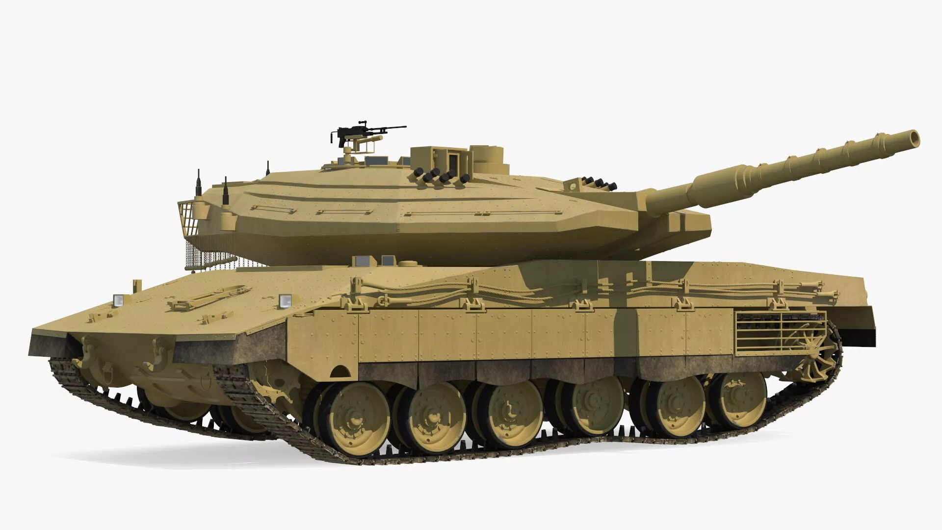 Main Battle Tank Merkava Mk IV Sand Rigged 3D model
