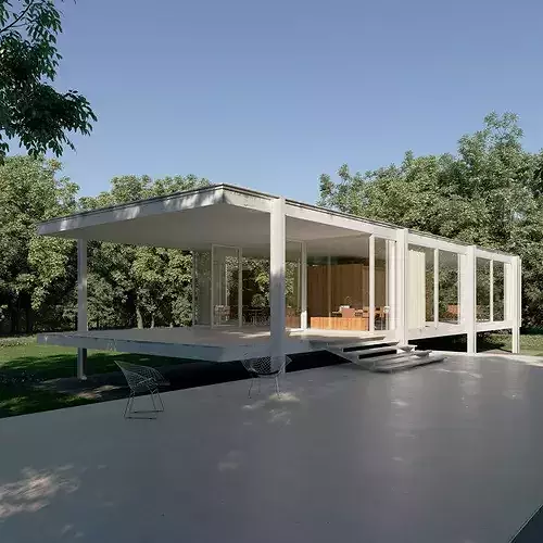 Farnsworth House 3D model 3D model