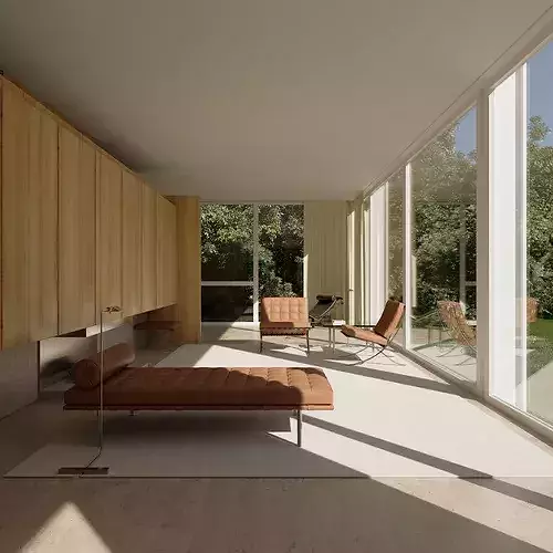 Farnsworth House 3D model 3D model 2