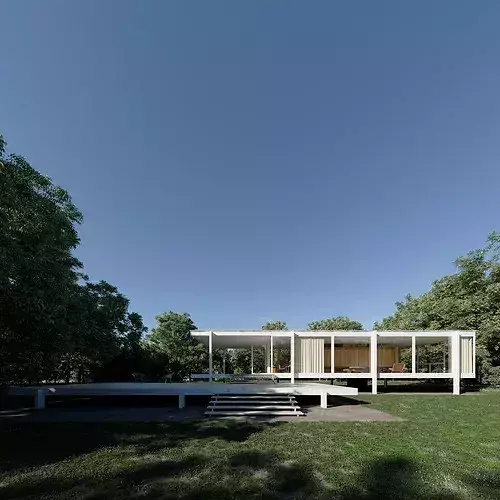 Farnsworth House 3D model 3D model 4