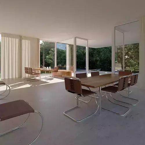 Farnsworth House 3D model 3D model 7