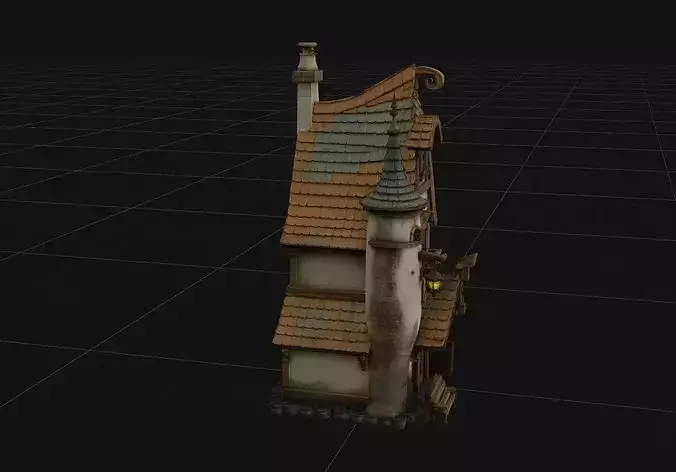 Stylized Fantasy Tavern Shop - High-Poly PBR 4K 3D model 6