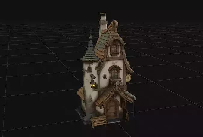 Stylized Fantasy Tavern Shop - High-Poly PBR 4K 3D model 7