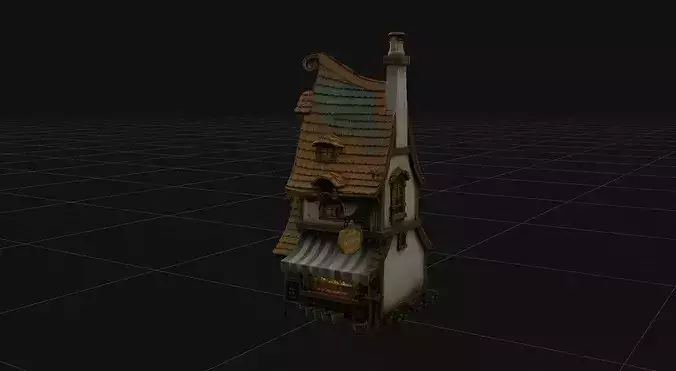 Stylized Fantasy Tavern Shop - High-Poly PBR 4K 3D model 4