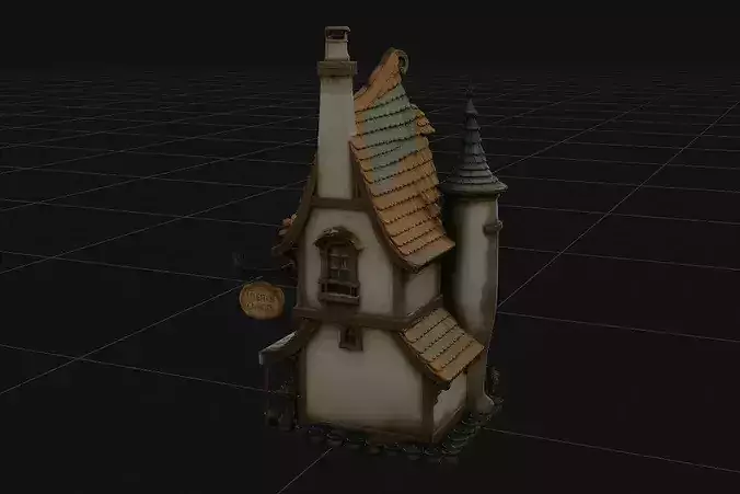 Stylized Fantasy Tavern Shop - High-Poly PBR 4K 3D model 5