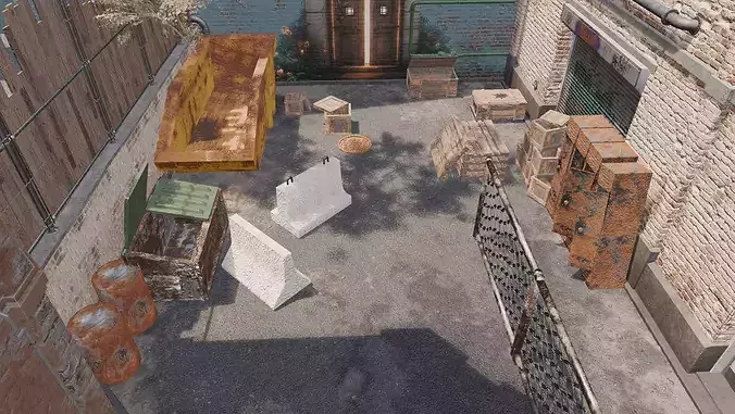 Industrial Alley Prop Pack Low-poly 3D model