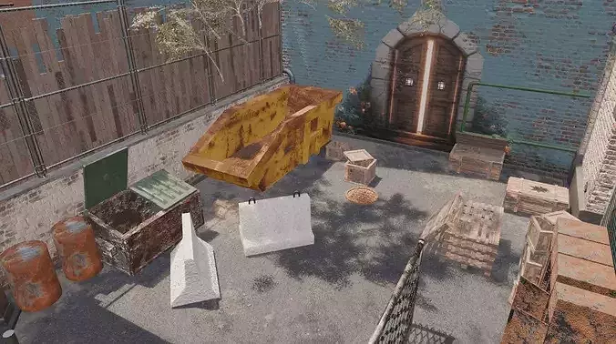Industrial Alley Prop Pack Low-poly 3D model 2