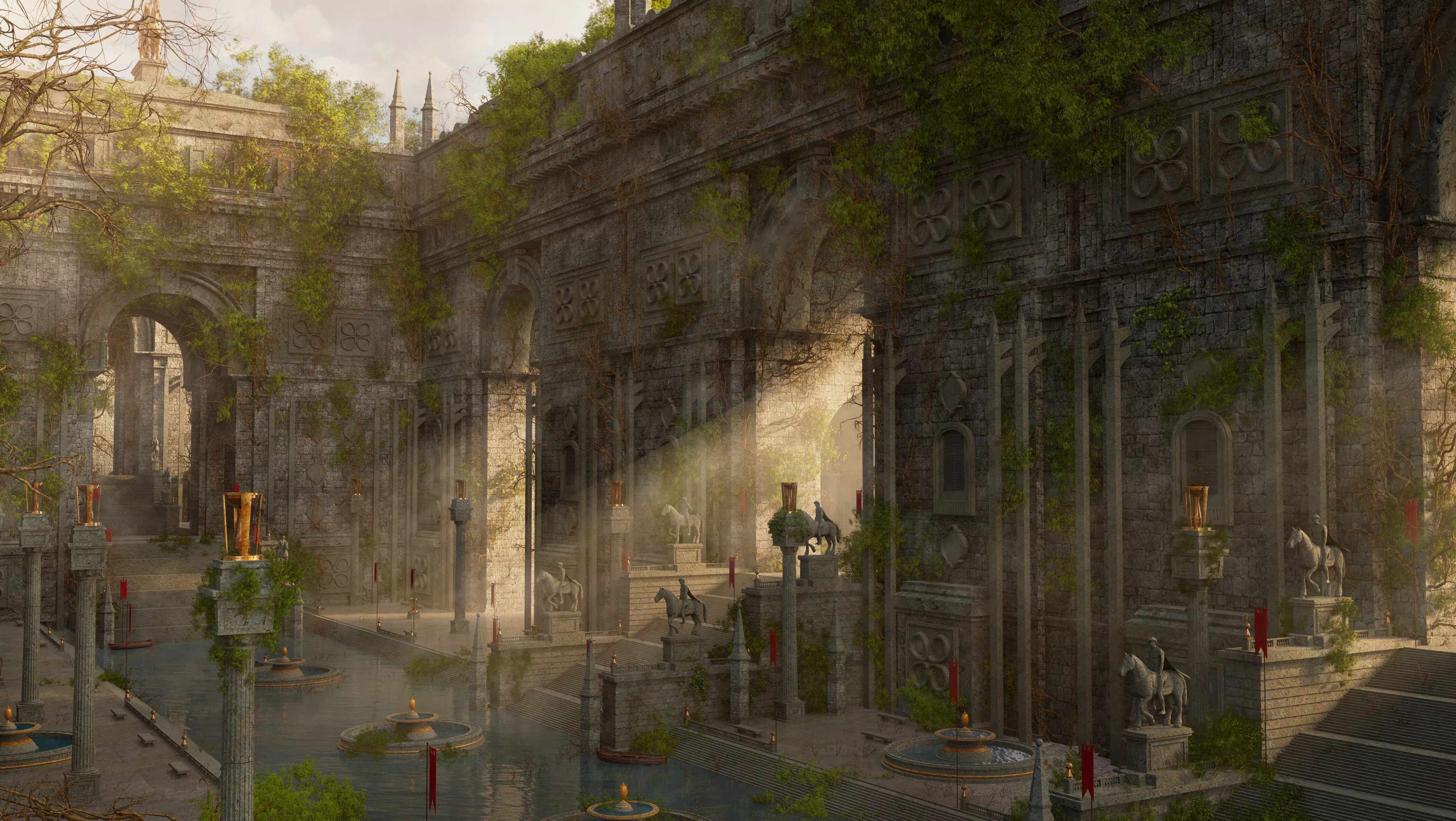 Abandoned Ancient Roman Baths 3D model