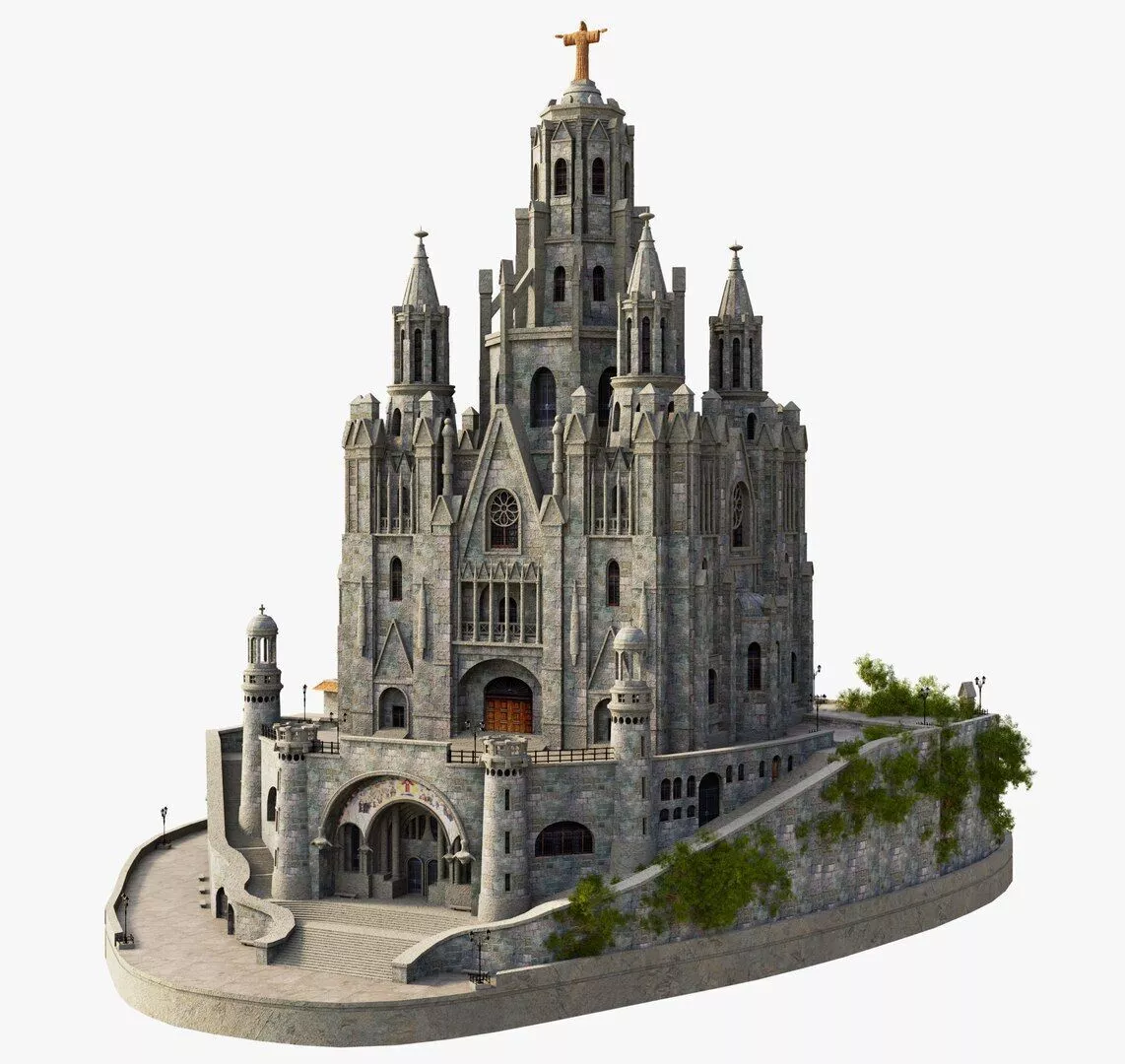 Temple Expiatori del Sagrat Cor 3D model