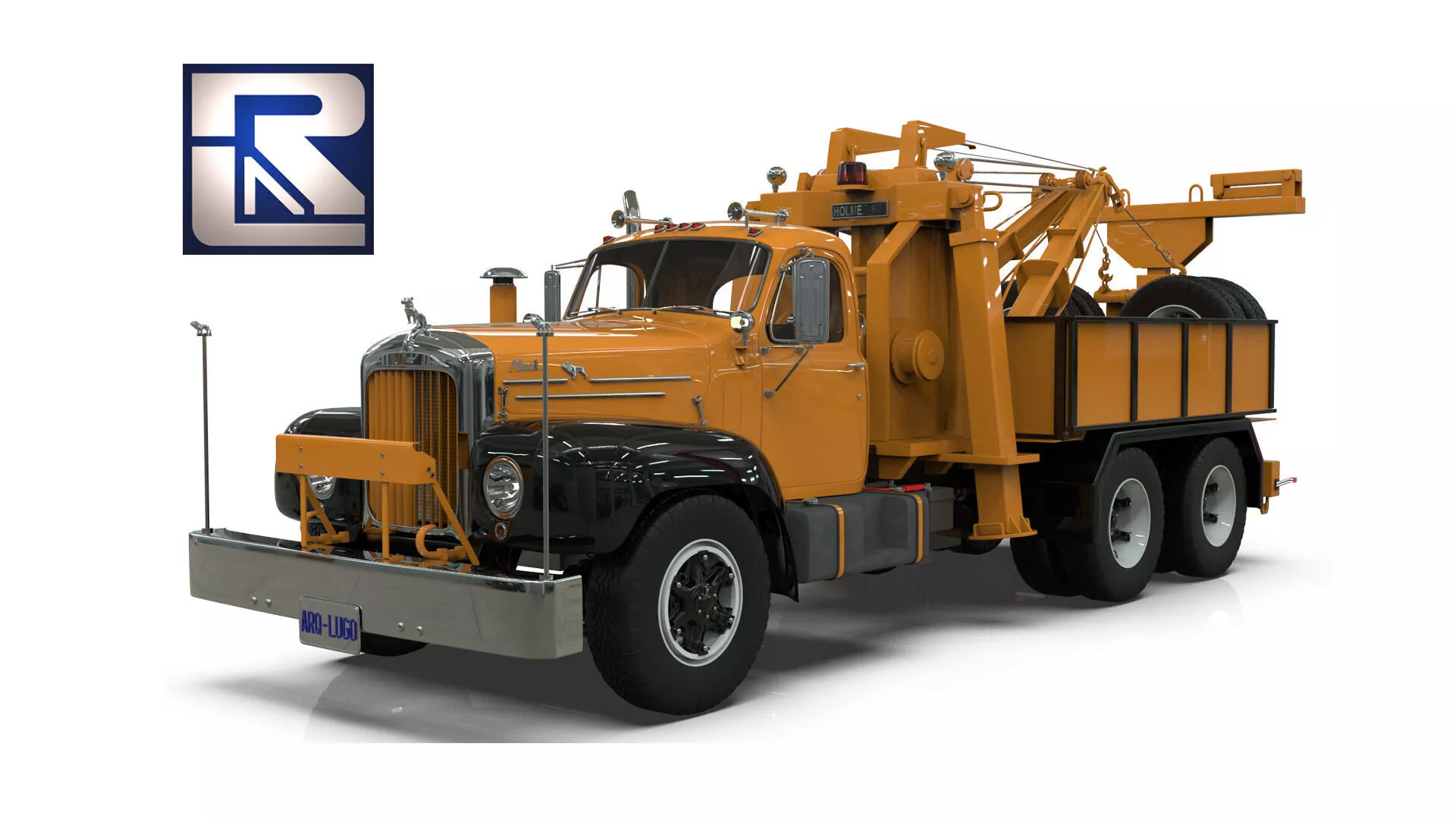 Vintage Wrecker Truck with Holmes 850 System 3D model