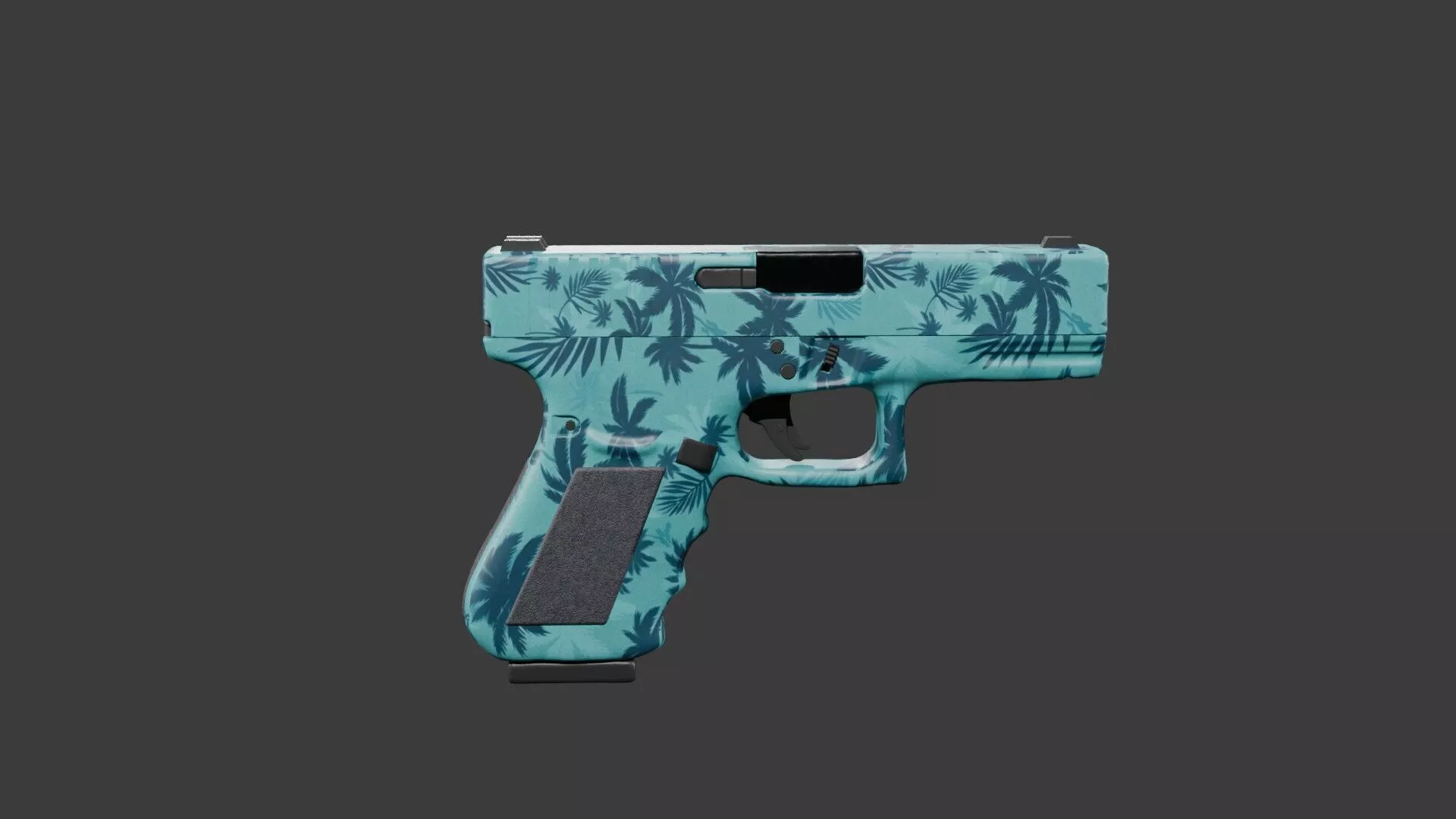 Textured Pistol VI 3D model