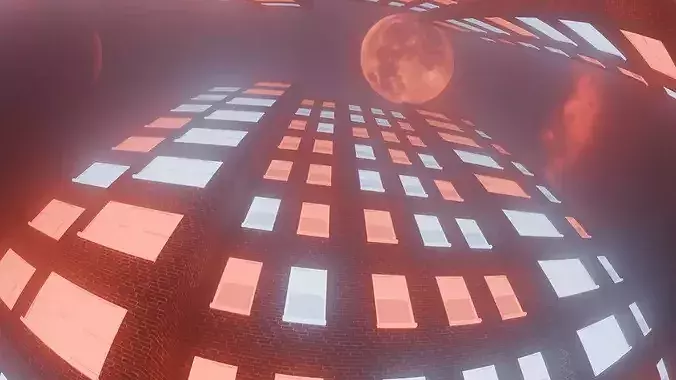 Stylized Low-Poly Apartment Buildings 3D model 5