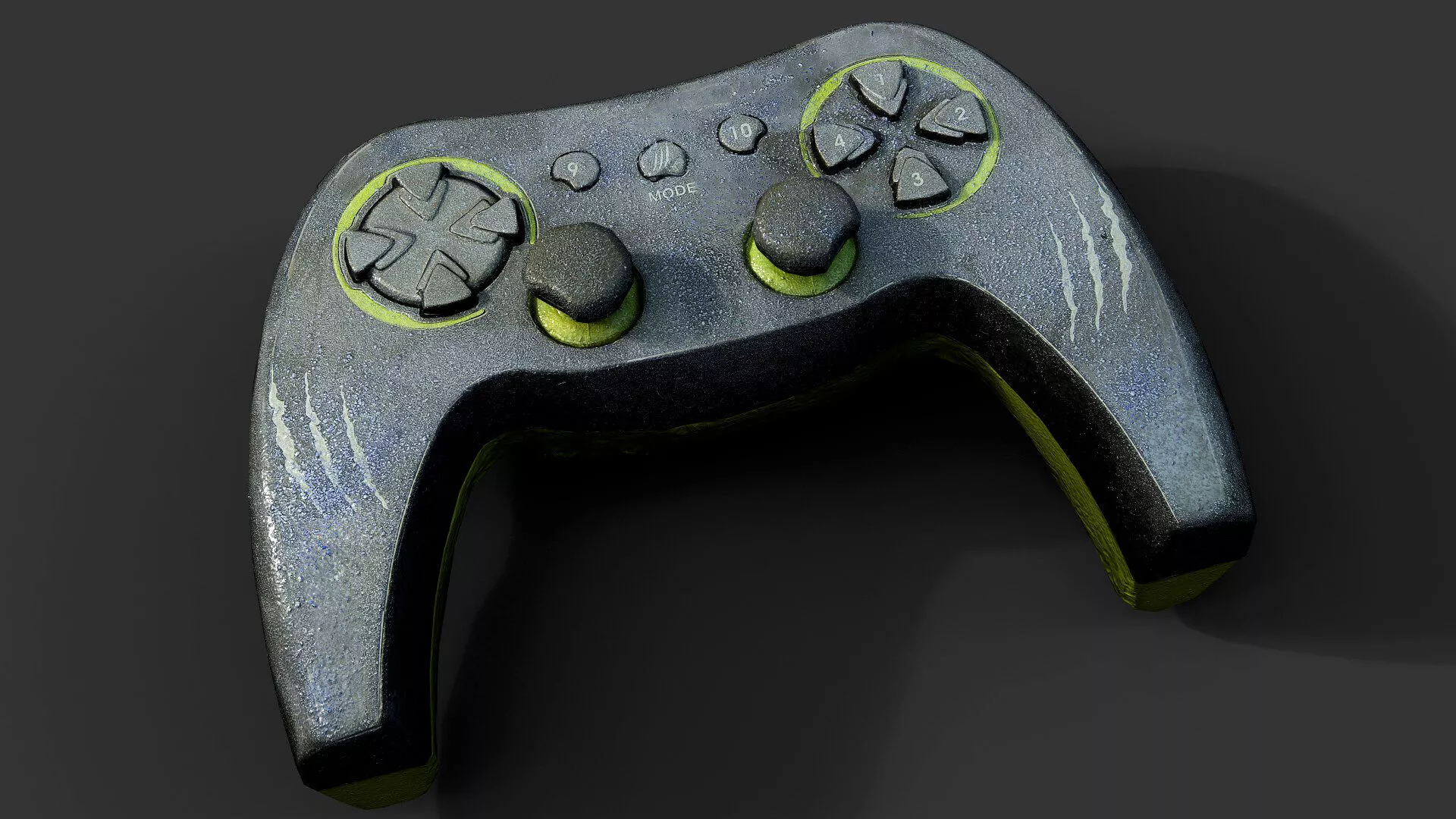 gaming controller abandoned dusty electronics PBR photogrammetry Low-poly 3D model