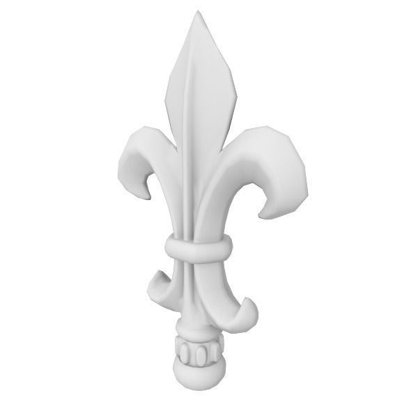 Peak 4 fleur de lis 3D model_2