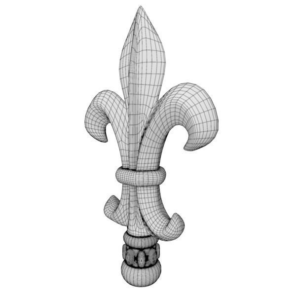 Peak 4 fleur de lis 3D model_6