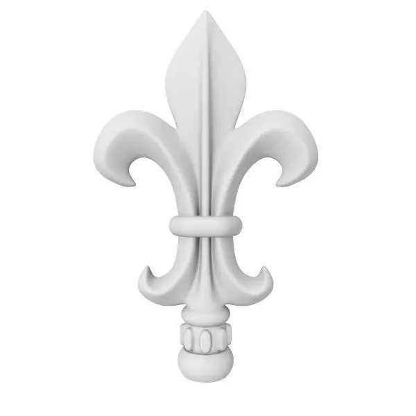 Peak 4 fleur de lis 3D model_0