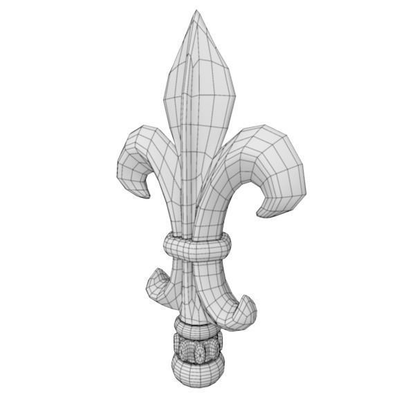 Peak 4 fleur de lis 3D model_7