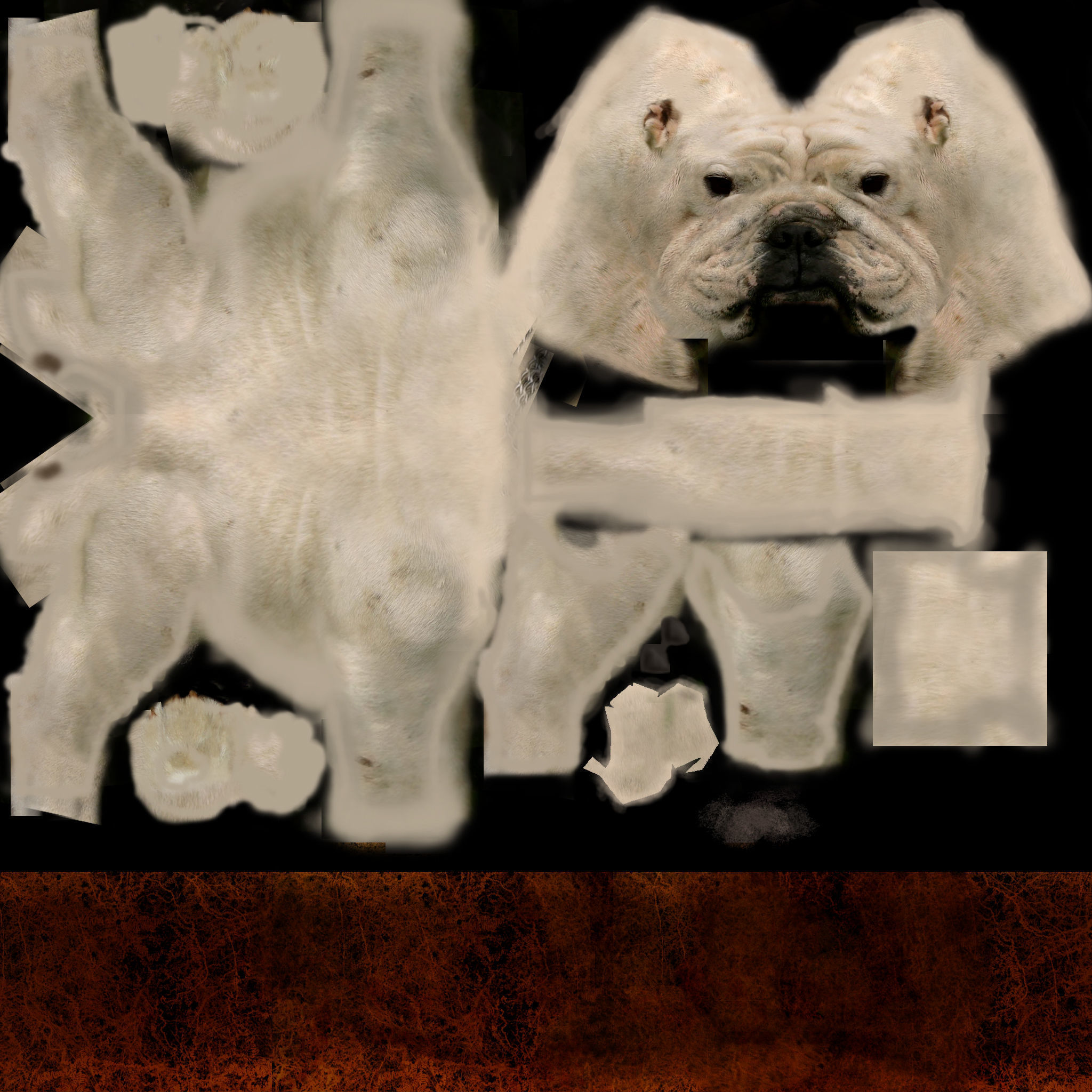 Bulldog - Low-poly 3D model_9