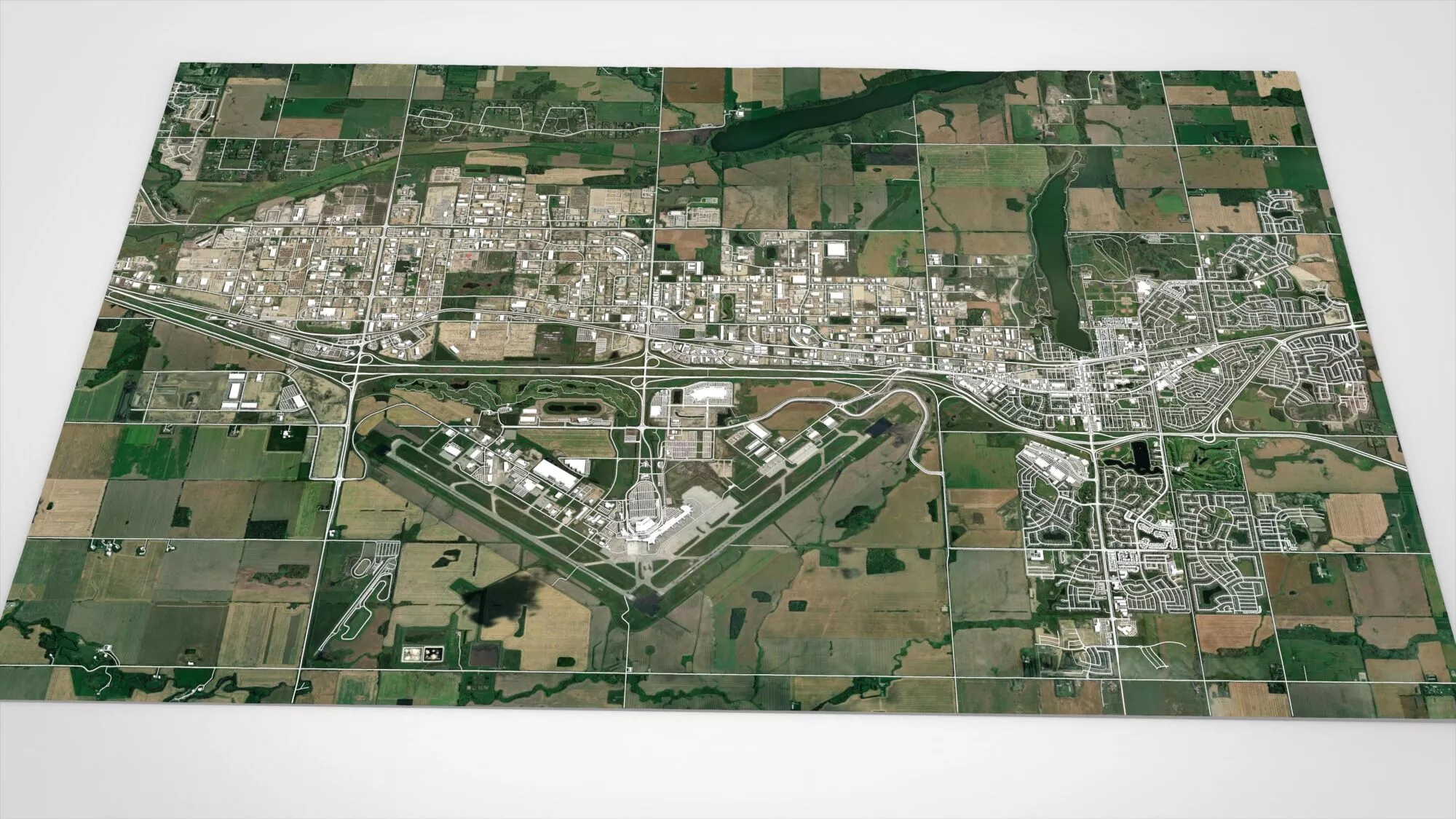 Cityscape Leduc Alberta Canada 3D model