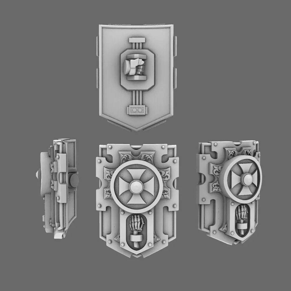 Crusader Knights Relic Shields LEFT 3D print model
