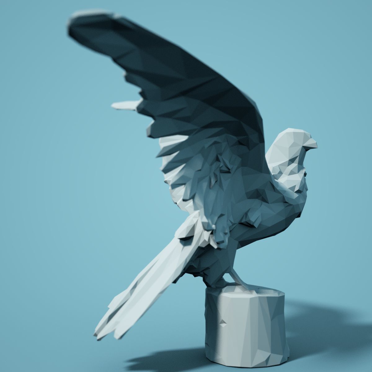 Low Poly bird Collection Low-poly 3D model_35
