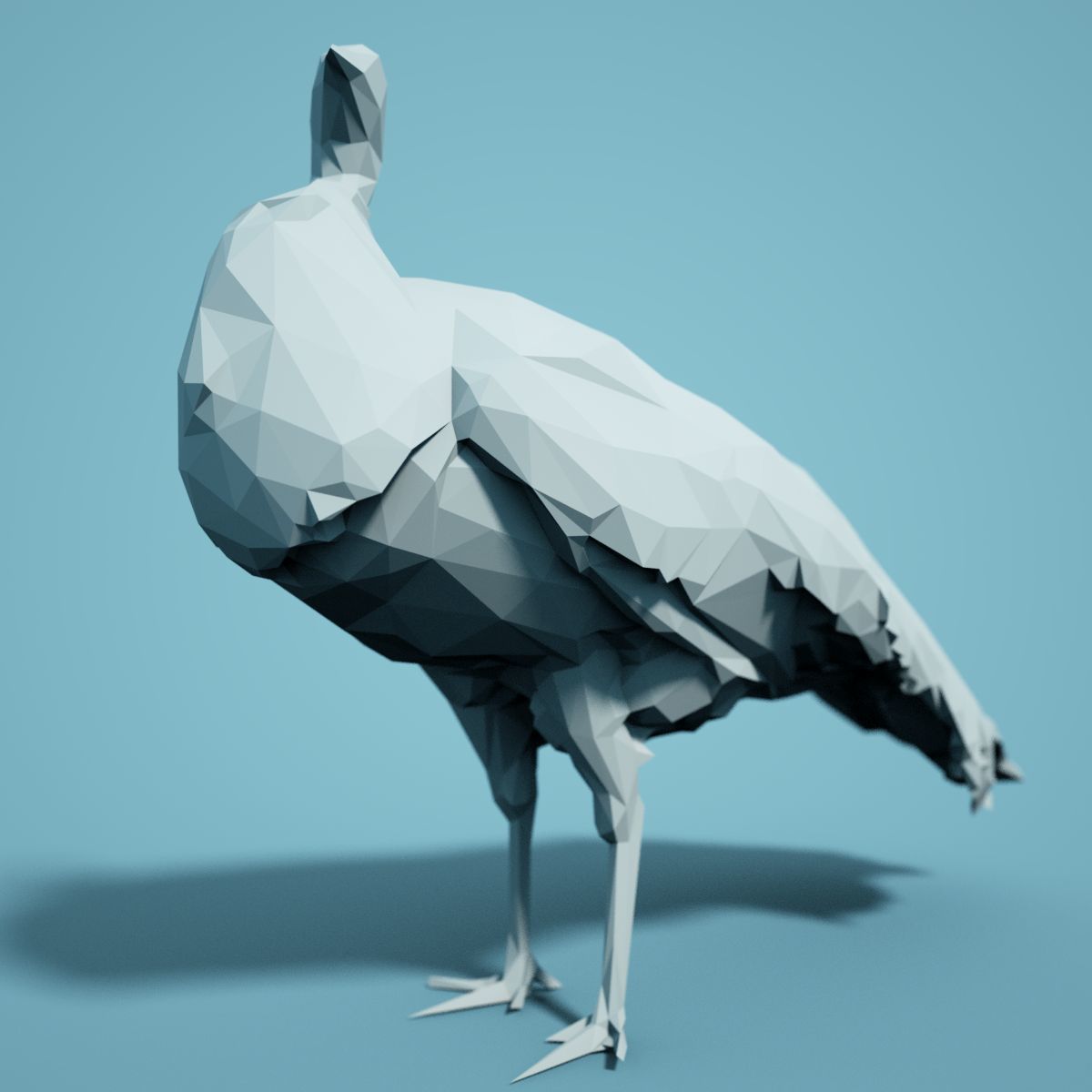 Low Poly bird Collection Low-poly 3D model_31