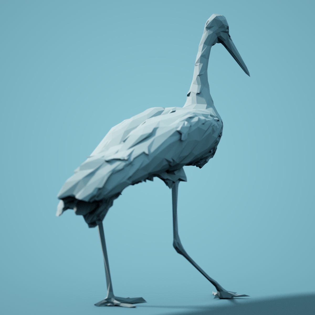 Low Poly bird Collection Low-poly 3D model_55