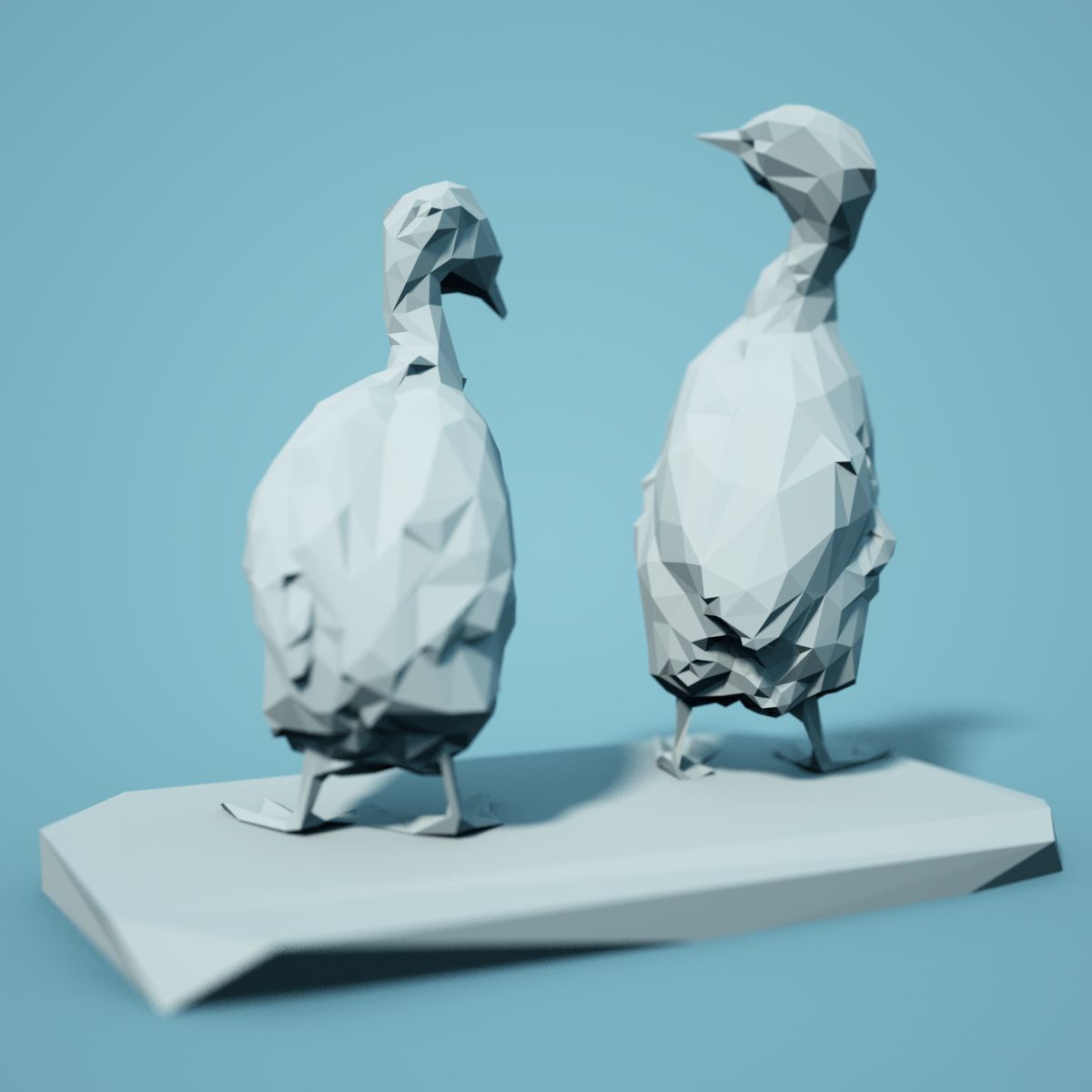Low Poly bird Collection Low-poly 3D model_118