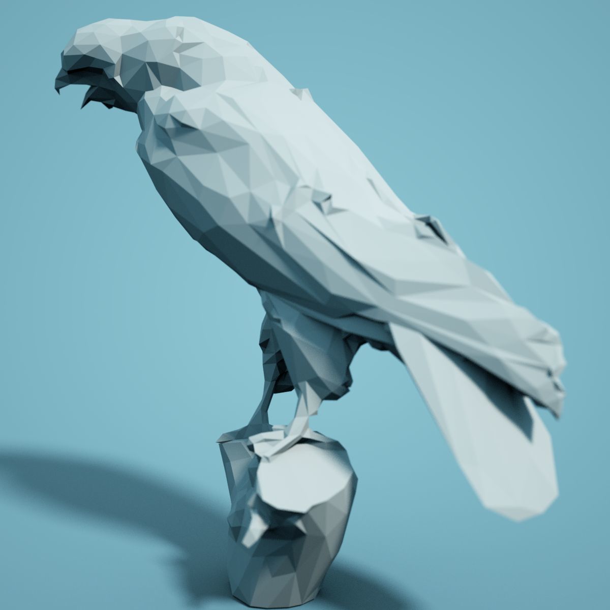 Low Poly bird Collection Low-poly 3D model_17