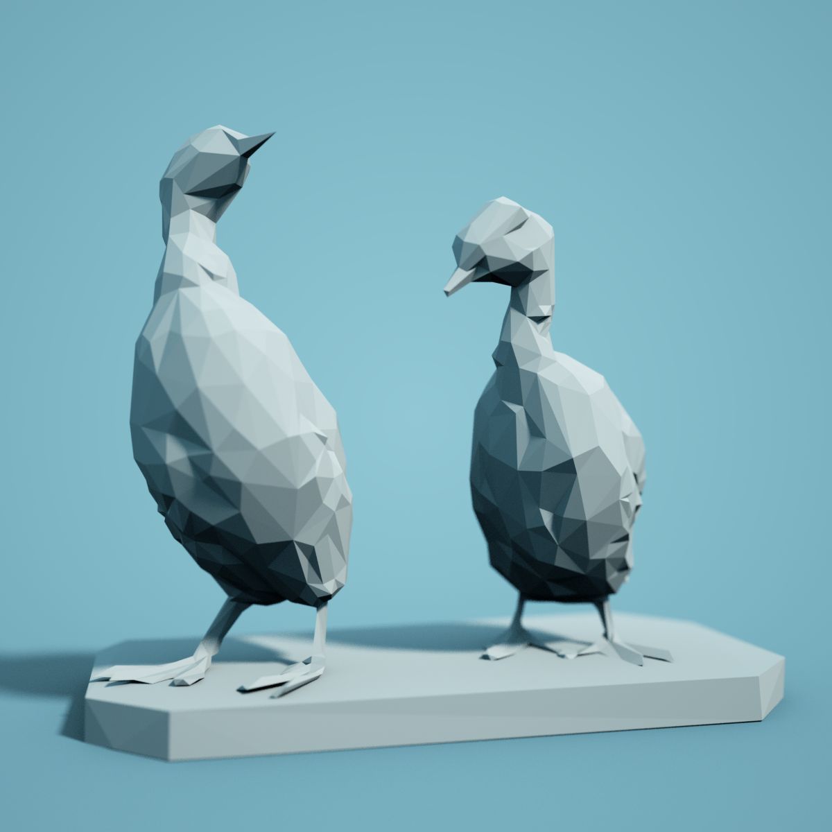 Low Poly bird Collection Low-poly 3D model_124