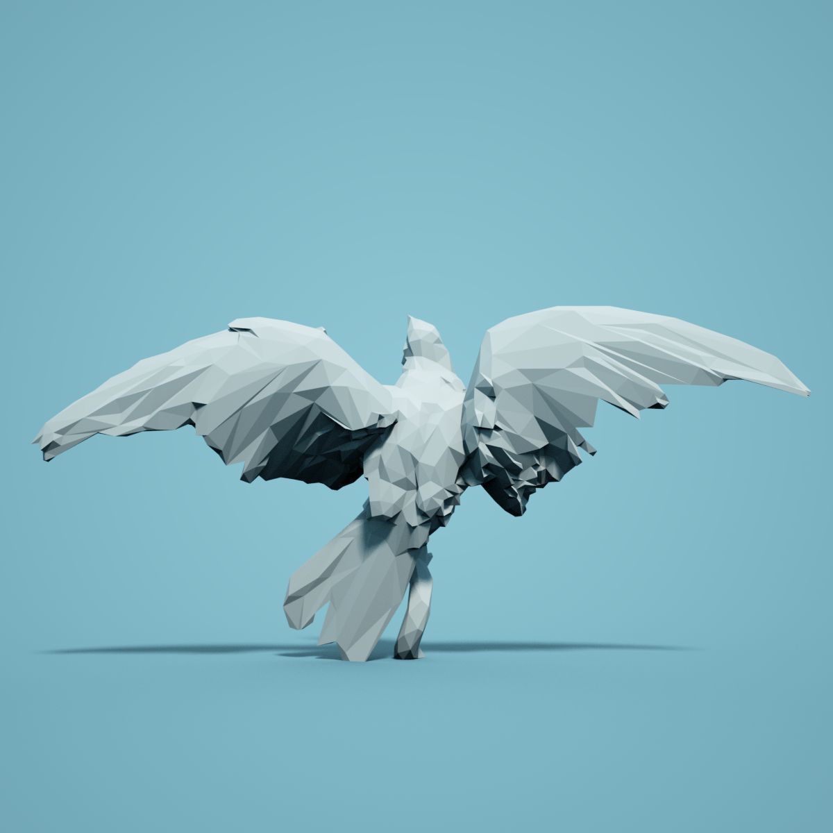 Low Poly bird Collection Low-poly 3D model_133