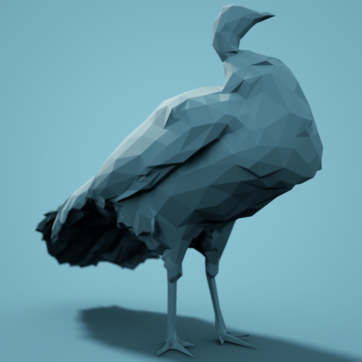 Low Poly bird Collection Low-poly 3D model_14