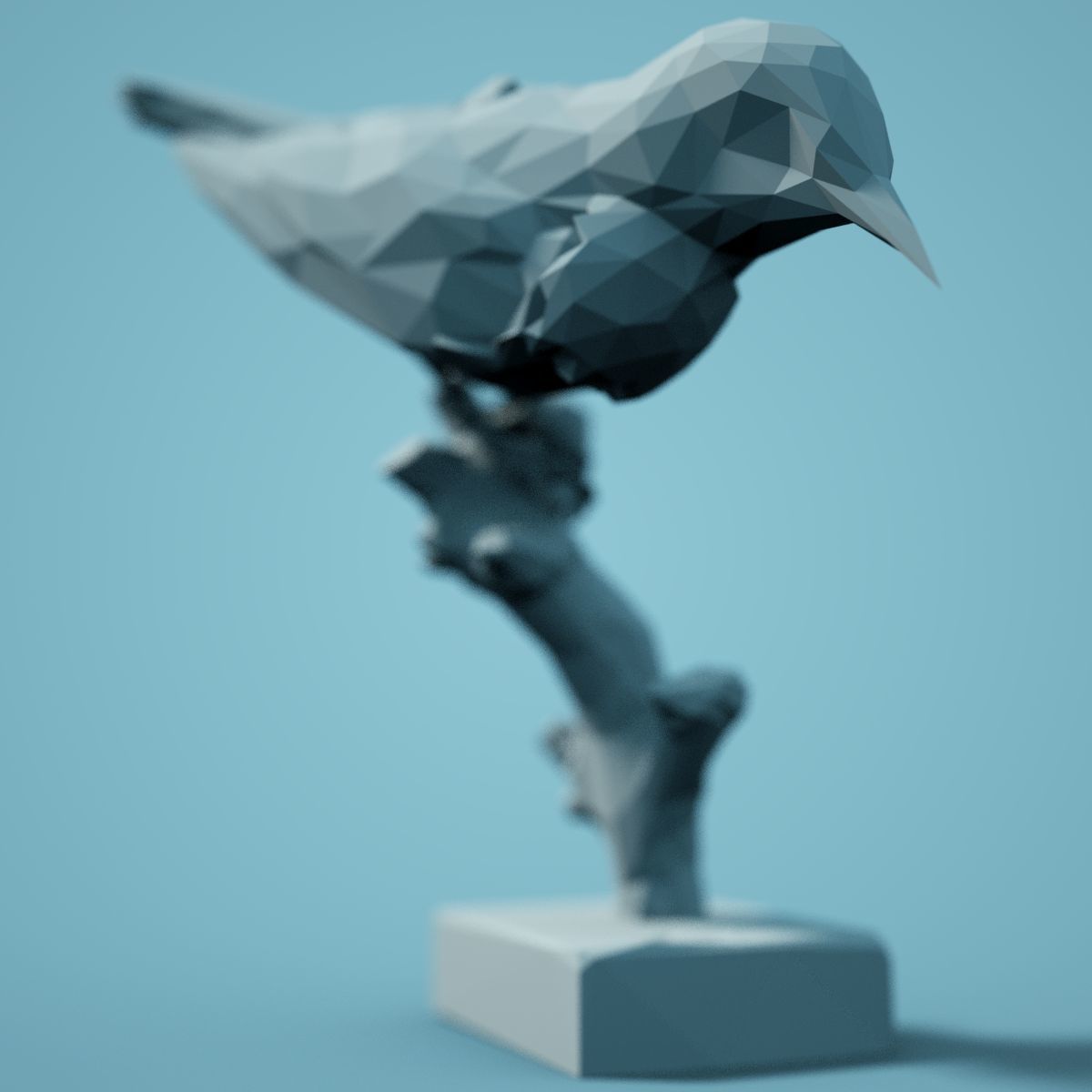 Low Poly bird Collection Low-poly 3D model_13