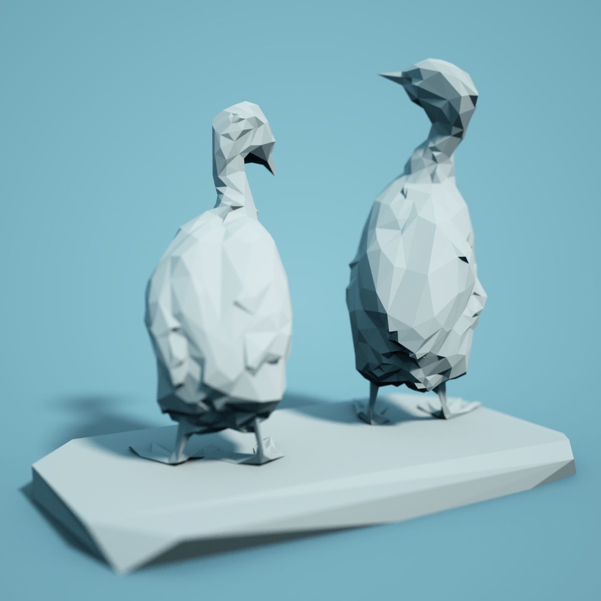 Low Poly bird Collection Low-poly 3D model_128