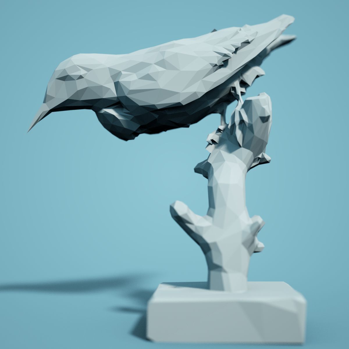 Low Poly bird Collection Low-poly 3D model_33