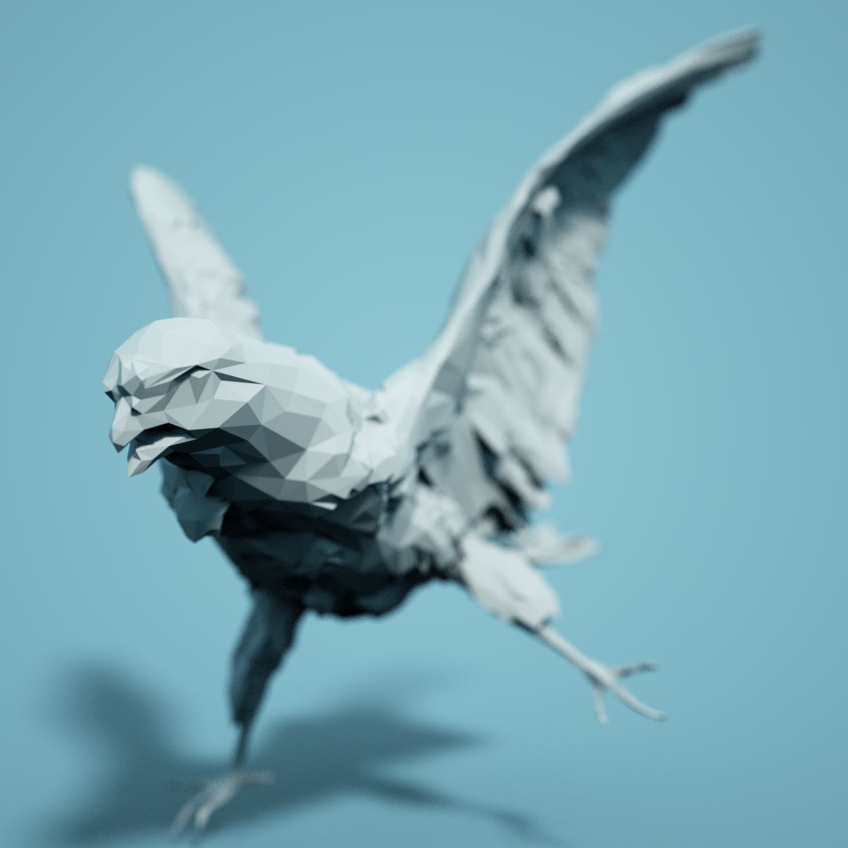 Low Poly bird Collection Low-poly 3D model_97